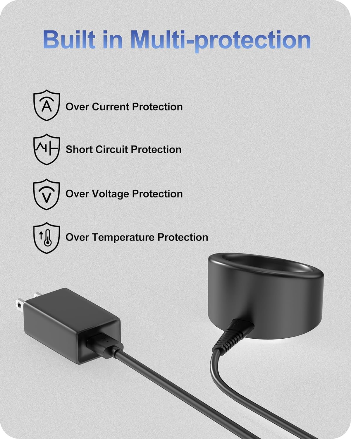 VHBW Replacement for MMANSCAPED Charging Dock with AC Adapter for MANSCAPEDd Lawn Mower 3.0 & 2.0 Electric Groin Hair Trimmer
