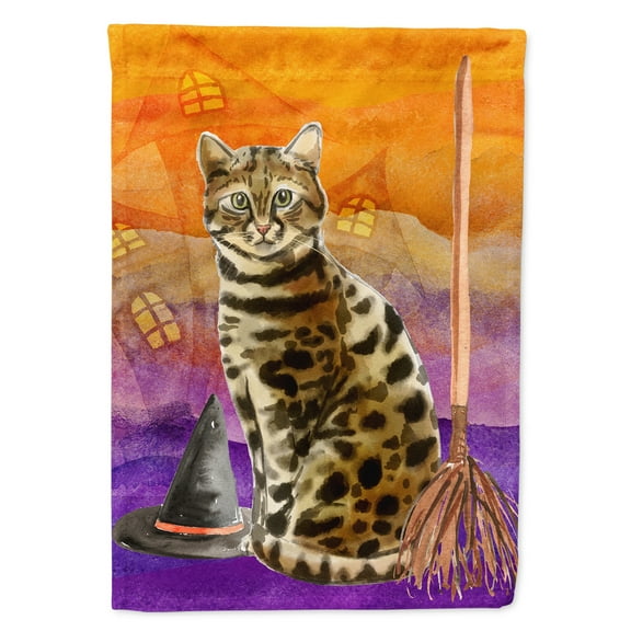 Bengal Halloween Flag Canvas House Size