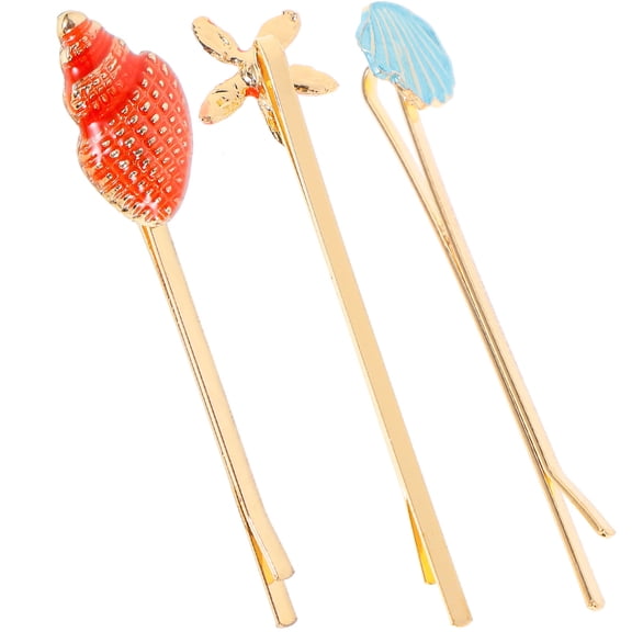 LEORX Fashion Hair Clips Sea Shell M Hair Holding Women Daily Life 3pcs