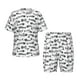 thumbnail image 1 of Balery Fish Bones Conjunto de Pijama Infantil de Manga Corta con Estampado – Ropa de Dormir de Algodón Suave-Large, 1 of 6