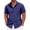 Navy, variant on DeHolifer Men's Dress Shirts Summer Casual Button Down Shirts Business Shirts Solid Color Short Sleeve Tops Gray M