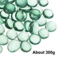 thumbnail image 3 of Fire Glass Beads for Fire Pit, Flat Marble Beads, Glass Pebbles, 17-19mm(2/3"-3/4"),300g/0.66lbs  Green, 3 of 5