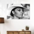 thumbnail image 5 of iana Ross with White Hat Black and White Canvas Wall Art Print Beautiful African American Art Icon Home Decor Size 24''x36'' - Postora, 5 of 5