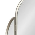 thumbnail image 6 of Kate and Laurel Amoli Modern Arched Tri-Fold Mirror, 28 x 28, Silver, Decorative Three-Piece Folding Arch Mirror for Tabletop Makeup Station or Bathroom Vanity Setup, 6 of 9