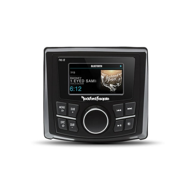 Rockford Fosgate PMX-1R Télécommande Filaire Marine Perforée à Fonctions Complètes Écran 2,7′′