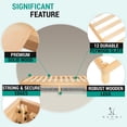 thumbnail image 3 of 14 Inch Full Solid Wood Platform Bed Frame, No Squeak Bed Frame with Wooden Slats, No Box Spring Needed, 9.2” Under Bed Storage – Natural, 3 of 14