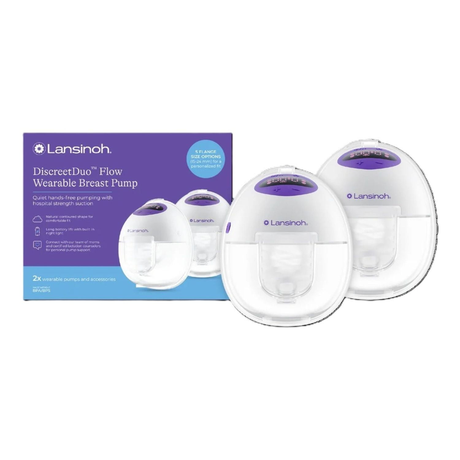 Discreet Duo Flow Wearable Breast Pump - 2 Count