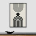 thumbnail image 3 of PixonSign Framed Canvas Print Wall Art Geometric Vintage Wave Stripe Circle Collage Abstract Shapes Illustrations Modern Art Boho Decorative Chic for Living Room, Bedroom, Office - 24"x36" BLACK, 3 of 5