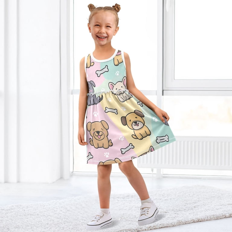 toddler pastel dress Girls Pretty Petal Pastel Rainbow Tiered Dress (Women)