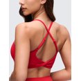 thumbnail image 2 of CRZ YOGA Butterluxe Twist Cross Back Sports Bras for Women Padded Adjustable Spaghetti Straps Yoga Top, 2 of 4