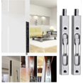 thumbnail image 5 of Stainless Steel Concealed Door Latch Lock, Heavy Duty Sliding Mortise Lock for Wooden Doors with 304 SS Screws (2-Pack), 5 of 5