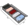 thumbnail image 1 of Bolsa de almacenamiento debajo de la cama, cajón de la cama, caja de almacenamiento plegable, cajón debajo de la cama a prueba de polvo para ropa, mantas, 2 piezas, gris, 1 of 2