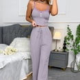 thumbnail image 4 of Gkeoshab Valentines Pajamas Women Camisole Long Trousers Jacquard Pajama Set Lightweight Blended Fabric Summer Casual Sleepwear Loungewear Pp XL, 4 of 7