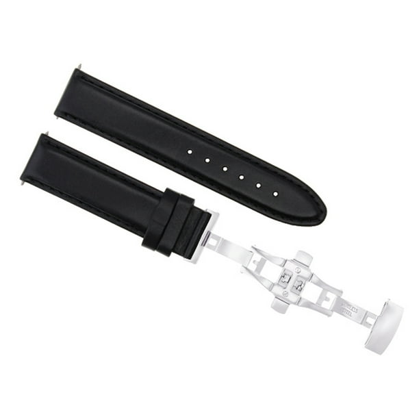 Ewatchparts mm Smooth Leather Watch Band Strap For Baume Mercier Capeland Black Walmart Com Walmart Com