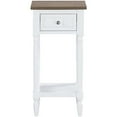 thumbnail image 4 of Pemberly Row Table d'Extrémité Table de Nuit Table de Chevet Carrée en Bois - Blanc, 4 of 6