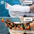 thumbnail image 7 of COEQINE Highland Cow Leg Cast Cover Flower Outdoor Leg Protection Cover Foot Cast Cover Reusable Leg Cast Cover Broken Leg Shower Cast Cover Cast Decoration for Kids Girls Size S, 7 of 7