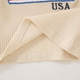 thumbnail image 5 of Baby Toddler Boy 4th of July Outfits 6 12 18 24 Months 2T 3T 4T Flag Embroidery Waffle Short Sleeves T-Shirt Elastic Shorts Set 2 Clothes Kaprioy Mamas Boy Baby Clothes, 5 of 9