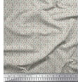thumbnail image 1 of Soimoi Poly Georgette Fabric Leaves & Floral Small Printed Fabric 1 Yard 52 Inch Wide, 1 of 3
