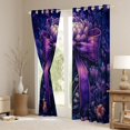 thumbnail image 3 of Feelyou Retro Princess Ribbon Blackout Curtains Set of 2 (52x84 Each) for Female, Farmhouse Groovy Floral Window Curtains, Countryside Curtains and Drapes, Curtains and Drapes Home Decor, 3 of 6