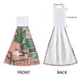 thumbnail image 3 of Yayeee Kitchen Hanging Hand Towels Set of 2 with Loop Bathroom Absorbent Tie Towel, Pink and White Cat, 3 of 7