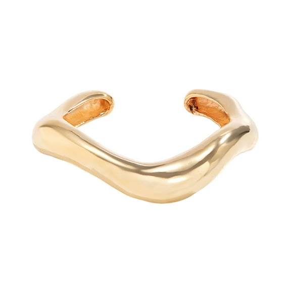 Grofry Bangle Bracelets Hiphop Wide Cuff Bangle Bracelet Irregular Wave Armband Jewelry for Women and Men