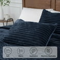 thumbnail image 5 of BEDELITE Fleece Twin Comforter Set -Super Soft & Warm Fluffy Navy Blue Bedding, Luxury Fuzzy Heavy Bed Set for Winter with 1 Pillow case, 5 of 9