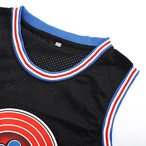 Mens 23# Space Movie Jersey Basketball Jersey S-3XL 90S Hip Hop Clothing for Party White/Black/Blue 