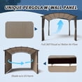 thumbnail image 6 of INTER HUT 11 x 11 Outdoor Steel Pergola with Canopy for Garden, Patio, Backyard, 6 of 7