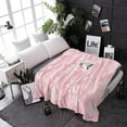 thumbnail image 4 of Christmas Throw Blankets, Pink White Snowflakes Pattern Soft Fleece Blanket Decorative for Home Sofa Couch Chair Living Bedroom,60x80 Inches, Winter, 4 of 6