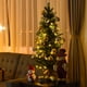 thumbnail image 3 of Árbol de Navidad Artificial Costway 90 cm con 50 Luces LED y Temporizador 363 Ramas Base Estable, 3 of 7