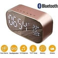 thumbnail image 2 of Spegels digital väckarklocka med Bluetooth-högtalare, upplyst väckarklocka med LED-display och väckarklocka för hemmakontor, 2 of 5