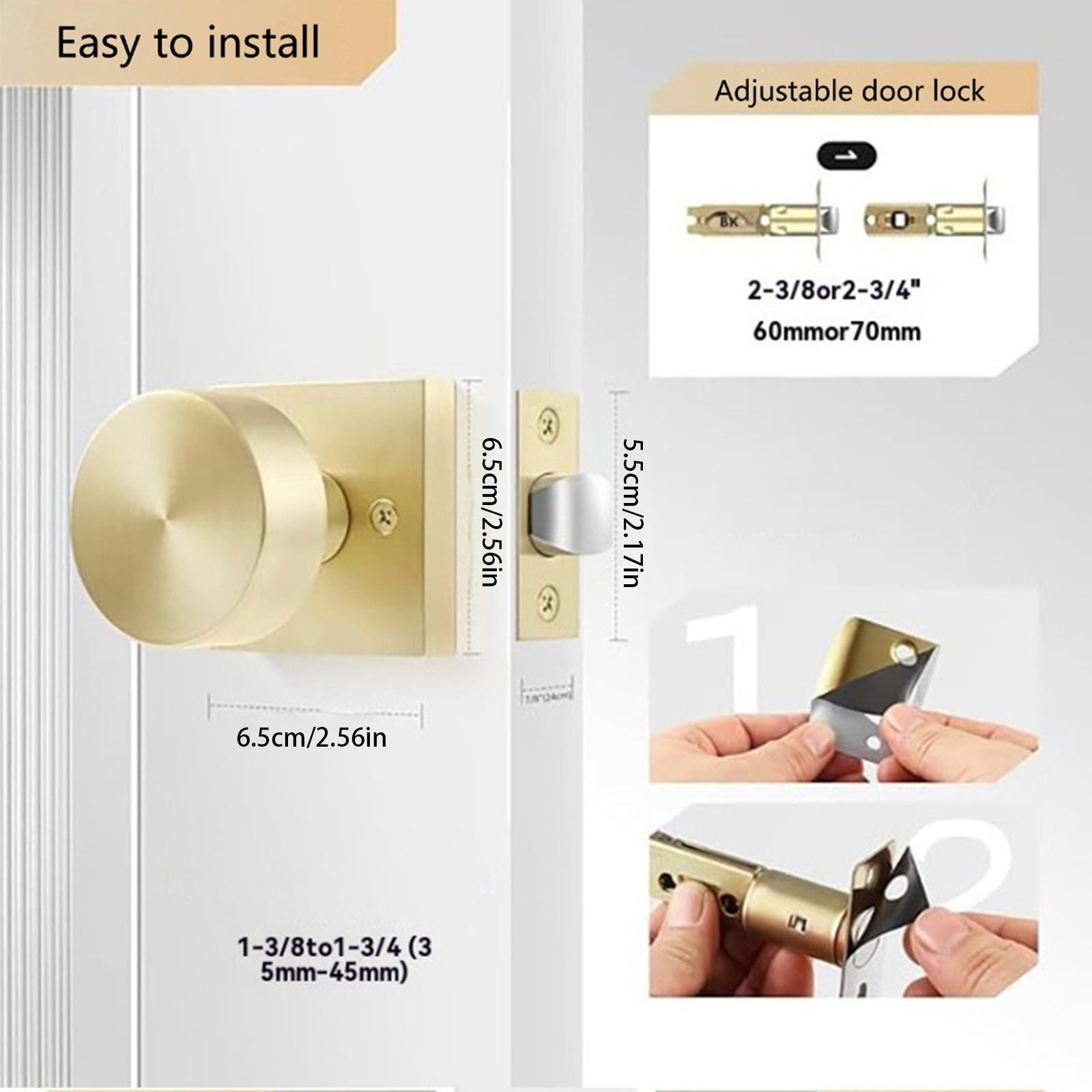 Brushed Gold Door Knobs Interior Square Styles Door Knobs Gold Interior Door Knobs Upgrades for Bedroom & Bathroom Use