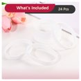 thumbnail image 4 of Uxcell 24Pcs Pulseras de Goma, Pulseras de Silicona de Color Sólido para Deporte/Ejercicio/Baloncesto Hombres Mujeres Adolescentes [Blanco], 4 of 6