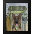 thumbnail image 2 of Fab Funky 12x14 Black Modern Framed Museum Art Print Titled - German Shepherd Surf Shack, 2 of 5