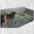 thumbnail image 6 of Steampunk Soft Flannel Fleece Blanket, Fantasy World Hot Air Balloon Rising in the Night Sky Full of Stars Themed Print, Cozy Plush for Indoor and Outdoor Use, 50" x 70", Multicolor, by Ambesonne, 6 of 6