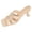 Beige, variant on Kitten Heels for Women Fashion Strappy Open Toe Mule Sandals Summer Dress Slip on Slides Low Heel Slippers Black Size 11