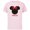 Soft Pink, variant on Disney Minnie Mouse Red Bow Icon Niece Family- Short Sleeve Cotton T-Shirt for Adults - Customized-Black