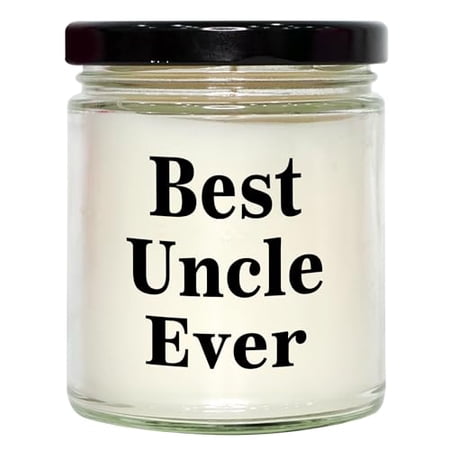 Best Uncle Ever 9oz Vanilla Soy Candle for Graduation Gift from Family to Uncle