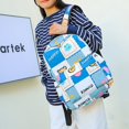 thumbnail image 2 of Cartoon Print Backpack Lightweight Bookbag Multifunctional Backpack (Light Pink), 2 of 2