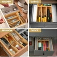 thumbnail image 7 of Bamboo Kitchen Drawer Organizer, 7 Inch Silverware Utensil Holder for Small Drawer, Wood Silverware Organizer for Cutlery, 7 of 7