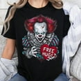 thumbnail image 3 of Free a Hugs Scary Clown Valentine Horror Character T-Shirt, Men's And Women's Graphic Tee 100% Cotton by TBun, Full Sizes S-5XL, 3 of 5