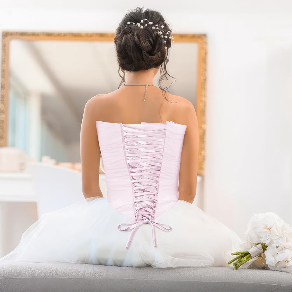 Lacee's Corset Kit Instructions Wedding Dress Corset Back Kit  3-Piece  Satin Lace-Up Replacement Set For DIY Gown Alterations Wedding Dress Lace Up