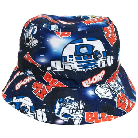 Star Wars Blorp R2D2 Movie Sublimation Youth Fisherman Crusher Bucket Cap Hat