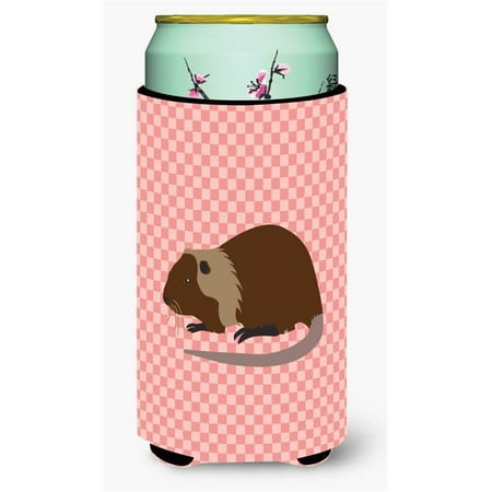 

Carolines Treasures BB7879TBC Coypu Nutria River Rat Pink Check Tall Boy Beverage Insulator Hugger
