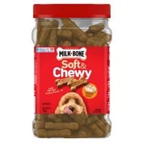 Milk-Bone Soft & Chewy Dog Treats – Chicken Recipe with Real Chicken Breast, Fortified with 12 Vitamins & Minerals for All Life Stages, 25 oz