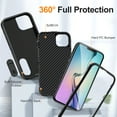 thumbnail image 2 of Stand Case for iPhone 15 Plus with Metal Kickstand Hard PC & TPU Back Shockproof [Military Grade Protection] Heavy Duty Rugged Hybird Protective Cover for iPhone 15 Plus, Black, 2 of 8