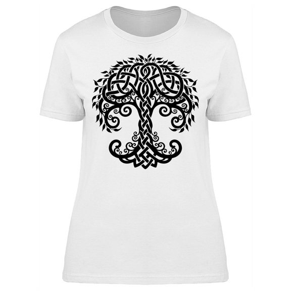 Decorative Celtic Tree Of Life T-Shirt Women -Image by Shutterstock, Female XX-Large