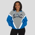 thumbnail image 4 of Women's WEAR by Erin Andrews Blue/Silver Detroit Lions Retro Crinkle Full-Zip Hoodie Windbreaker, 4 of 5