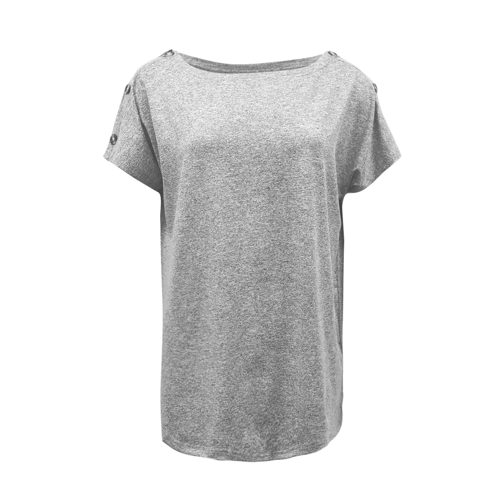 MONNURO Women's Plus Size 3/4 Sleeve Tunic Top - V-Neck Asymmetrical Plaid Blouse, Loose & Casual