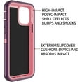 thumbnail image 4 of iPhone 11 Pro Heavy Duty Case {Shock Proof-Shatter Resistant -3 Layer Rubber- Compatible for iPhone 11 Pro } Color Purple - By Entronix, 4 of 7